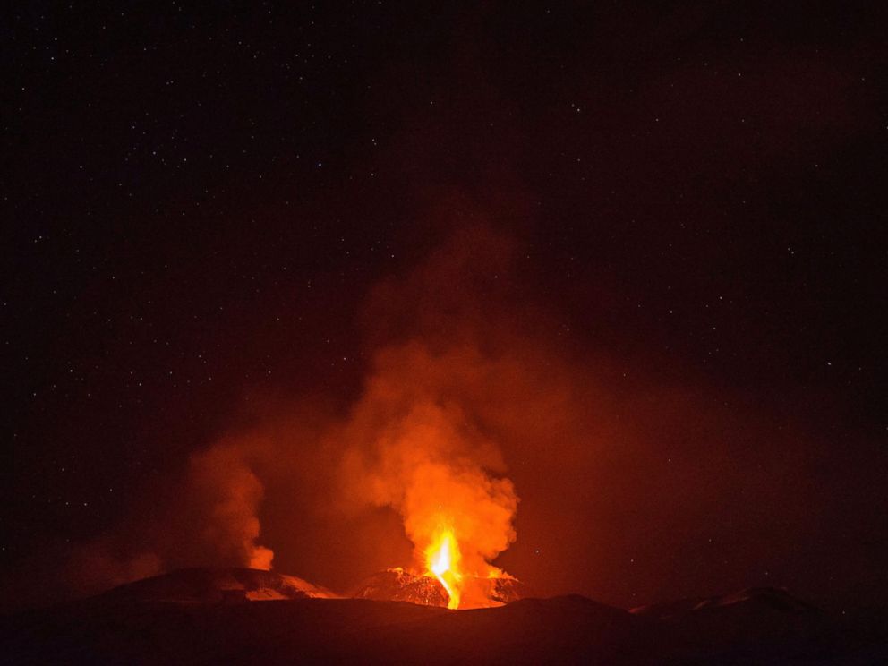 etnavolcanoeruptsinfieryshowoflavaineasternsicily